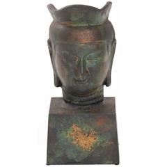 Patinated Metal Sculpture of Buddha 2