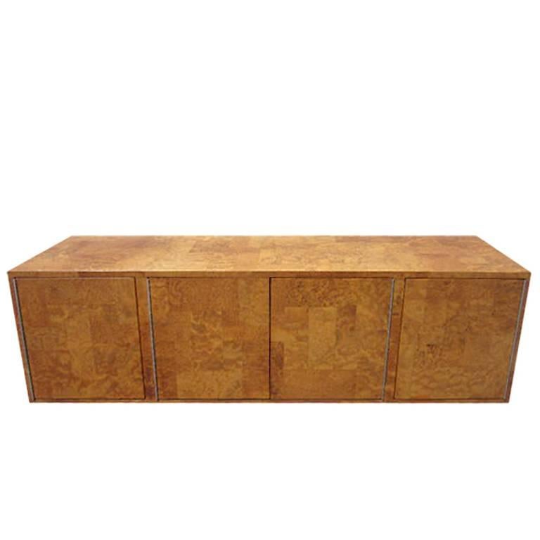 Paul Evans Burled Patchwork Cityscape Credenza Directional