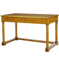 19th Century Empire Revival Swedish Birch Desk Writing Table
