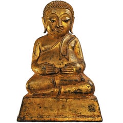 Late 16th Century, Gilt Bronze Pu-Tai 'Laughing Buddha', Burma