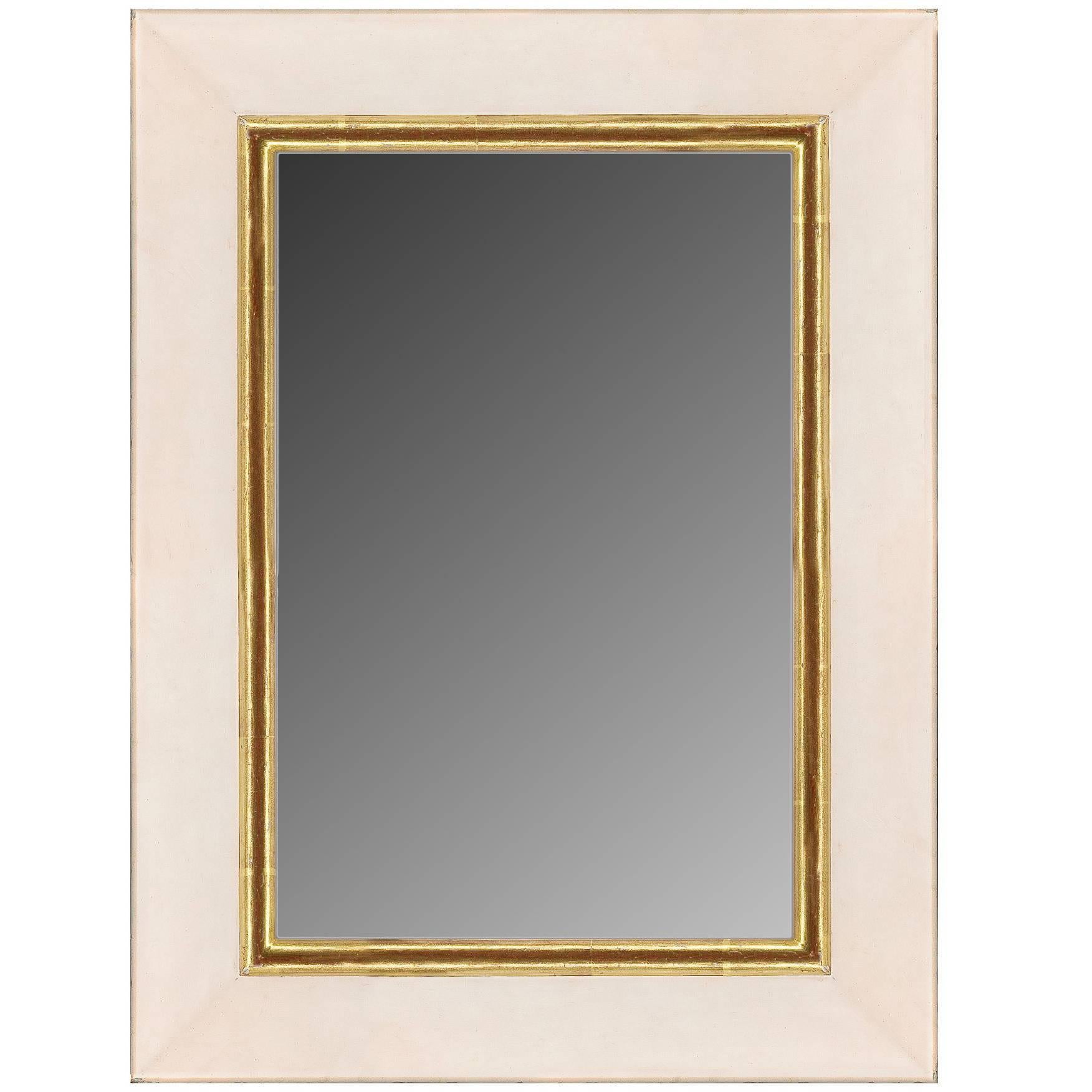 Contemporary Gilt and Lacquer Mirror For Sale