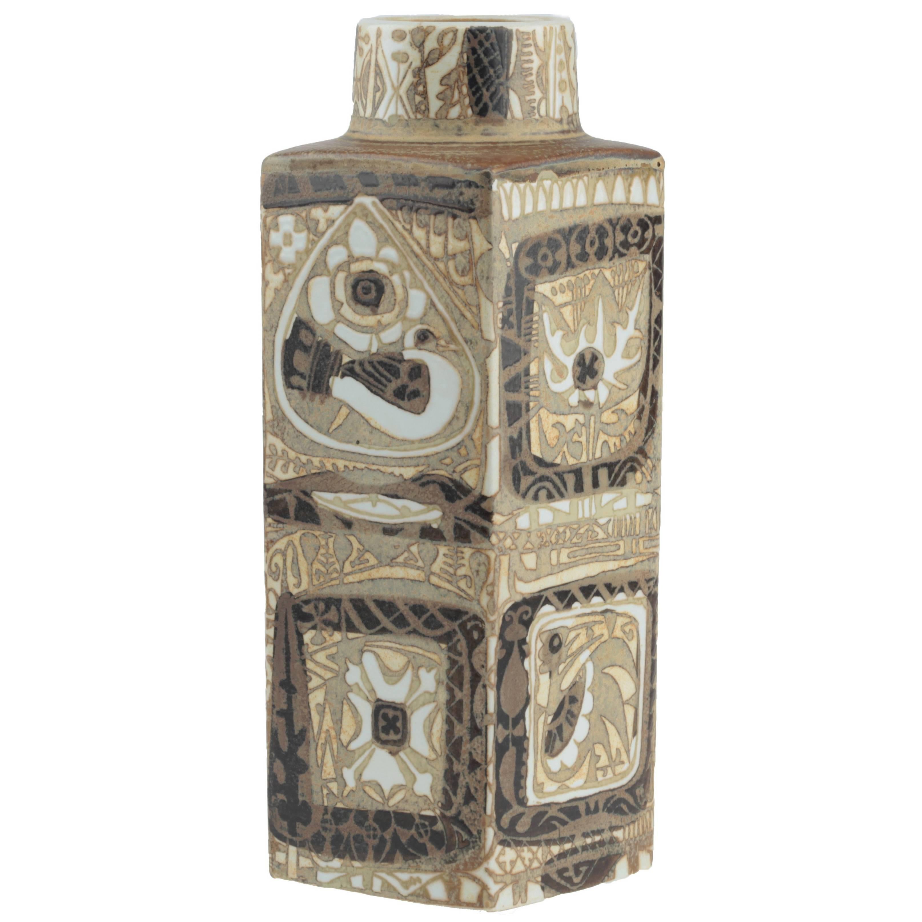 Royal Copenhagen Baca Tall Vase Designed by Nils Thorssen For Sale