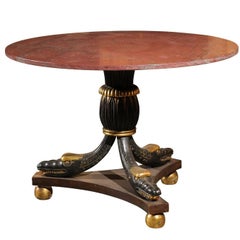 20th Century Italian Parcel Gilt Center Table