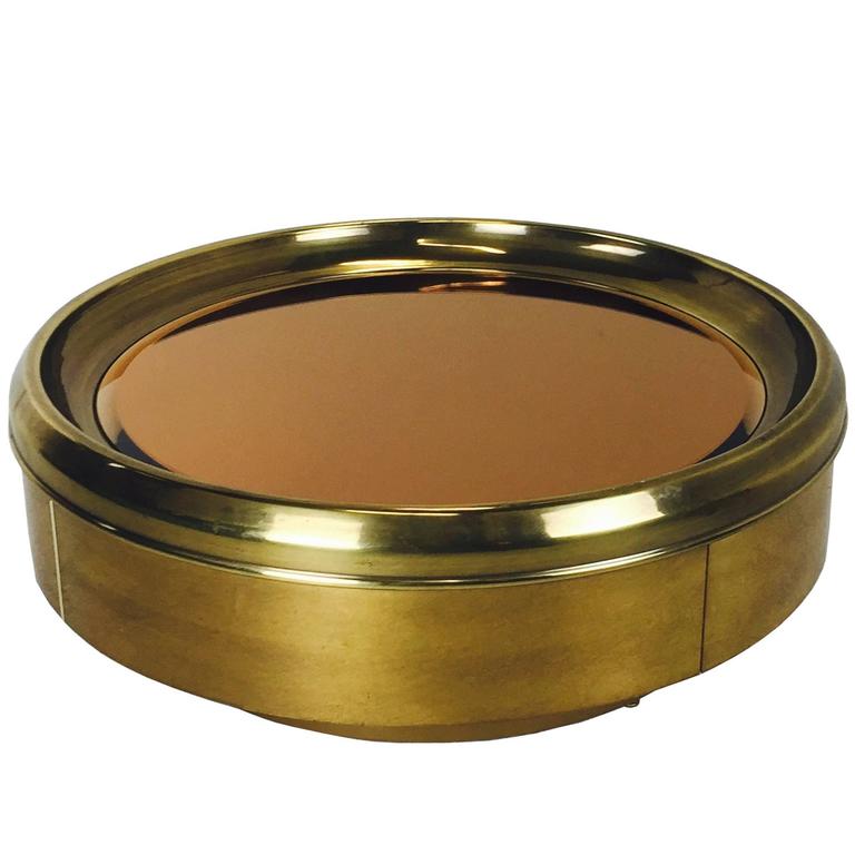 Large Scale Round Brasirror Coffee Table By Mastercraft At 1stdibs - Round Brass Coffee Table Large Scale Round Brasirror Coffee Table By Mastercraft At 1stdibs - Round Brass Coffee Table