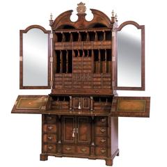 Antique Mahogany Rosewood George II Bureau Cabinet