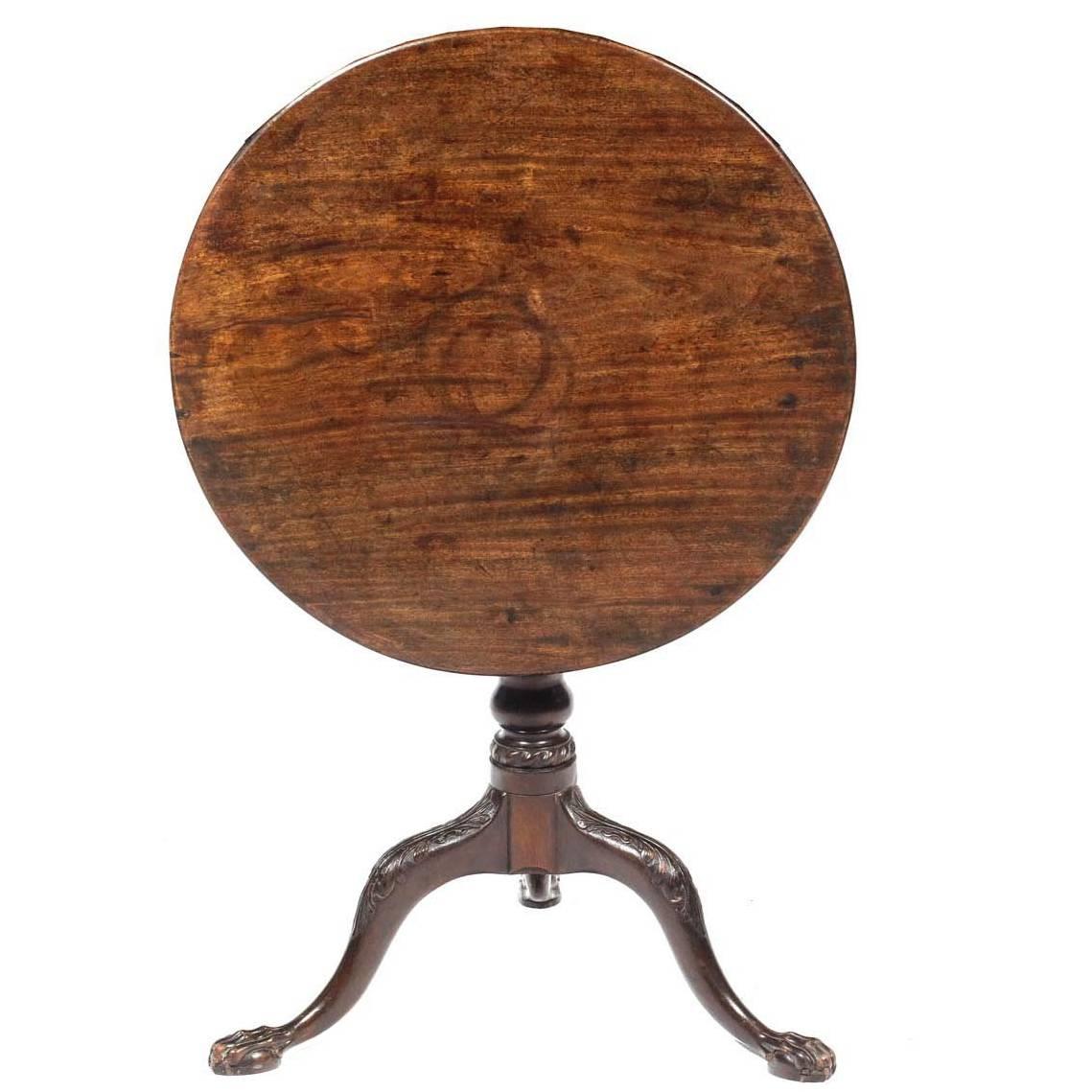 19th Century George III Occasional Tilt-Top Table For Sale
