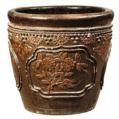 Chinese Floral Relief Jar 9
