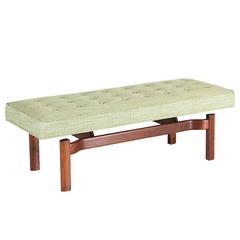 Mid-Century Floating Tufted Bench