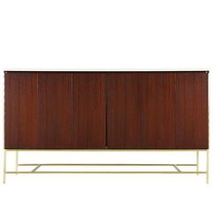 Paul McCobb “Irwin Collection” Credenza with Bi-Folding Doors and Travertine Top 3