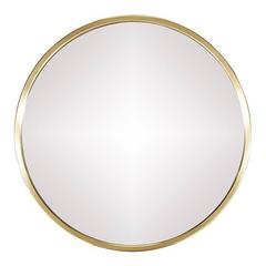 Swedish Minimalist Brass Mirror by Glasmäster