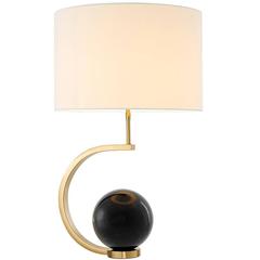 Black Marble or White Marble Sphere Table Lamp