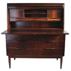 Danish Midcentury Rosewood Secretaire by Erling Torvits