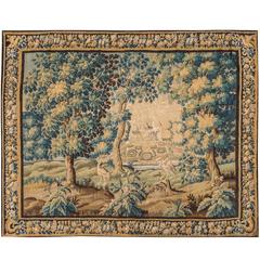 Antique Flemish Verdure Tapestry, 17th Century 9