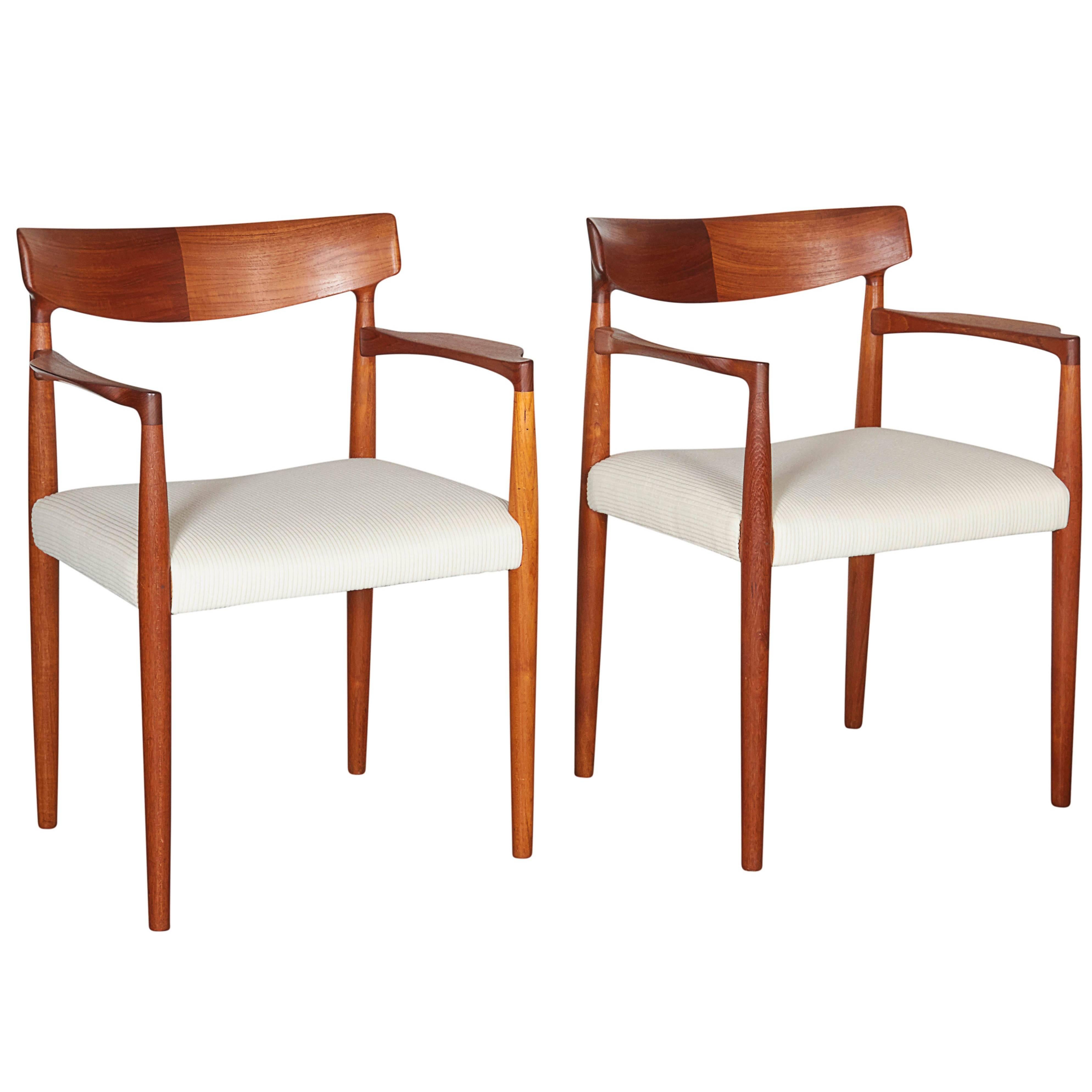 Danish Modern Arm Chairs by Knud Faerch, Pair