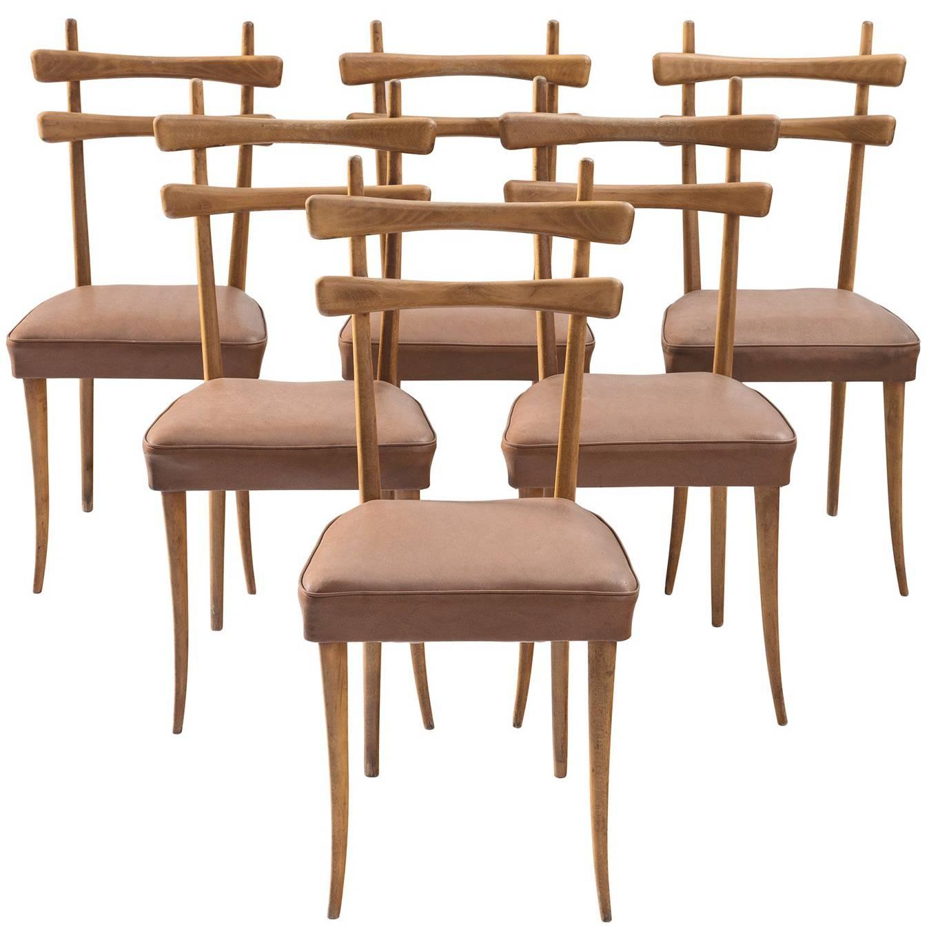 Italian Dining Chairs in Oak
