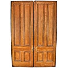 Antique 19th Century White Pine Cottage Pocket Doors