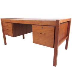 Used Scandinavian Modern Teak Office Desk