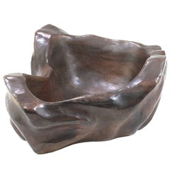 Large Brutalist 1950 Wood Bowl in the Manner of Alexandre Noll