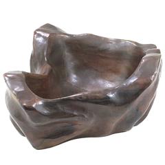 Large Brutalist 1950 Wood Bowl in the Manner of Alexandre Noll 11
