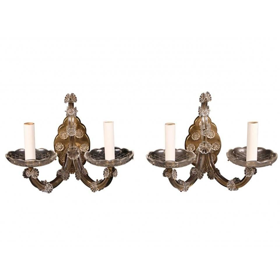 Pair of Venetian Glass Wall Sconces