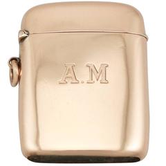 Antique Rose Gold Vesta Case, Edwardian 8
