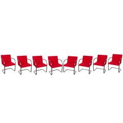 Set of Eight Ludwig Mies van der Rohe 'Brno' Dining Chairs for Knoll