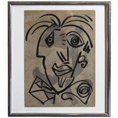 Peter Robert Keil, 'Pablo Picasso', Paint on Board, Signed 8
