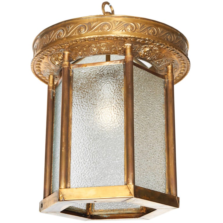 Art Deco 1930s Brass Theatre Lantern with Cherub Motifs For Sale at 1stDibs brass motifs