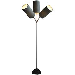 Retro Danish Midcentury Three Headed Floor Lamp