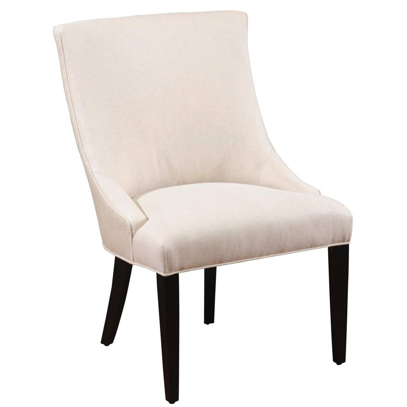 Contemporary Curved Back Chair For Sale