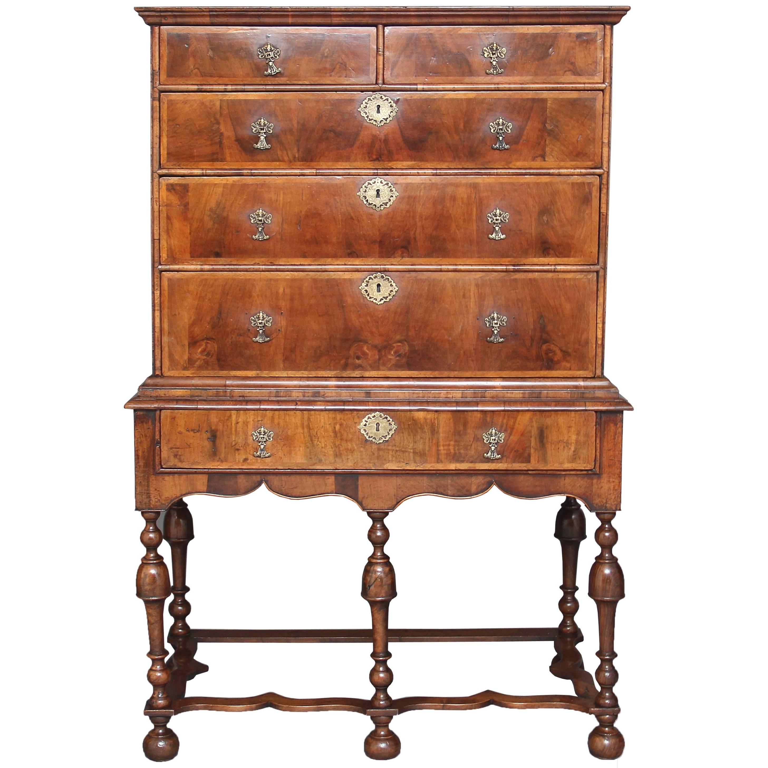 18th Century Walnut Chest on Stand