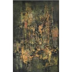 Pawel Kontny “Untitled” Abstract Oil Painting, Signed