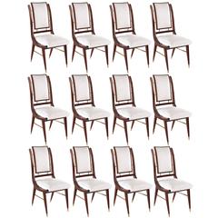 Set of Twelve (12) Italian Modern Dining Chairs