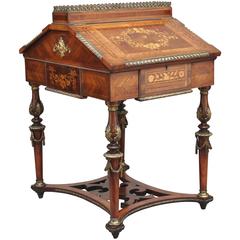 19th Century French Kingwood Miniature Partners Desk