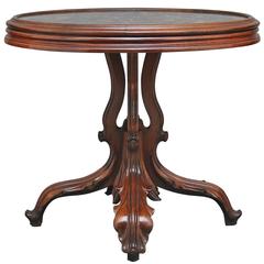 19th Century Continental Carved Walnut Occasional Table
