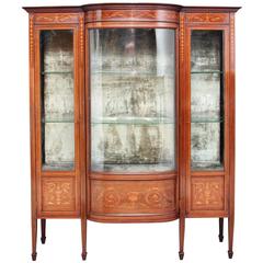 Early 20th Century Edwardian Mahogany Inlaid Cabinet