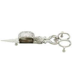 Antique Sterling Silver Wick Trimmers, Victorian 7