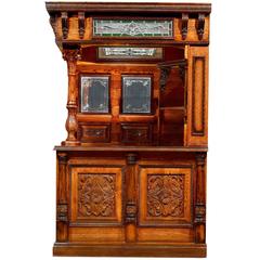 Square Walk Thru Marquetry Mahogany Bar 11