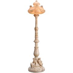 Art Nouveau Style Alabaster Floor Lamp