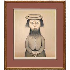 Woman with a Beard Together with Preliminary Sketch for Woman with a Beard