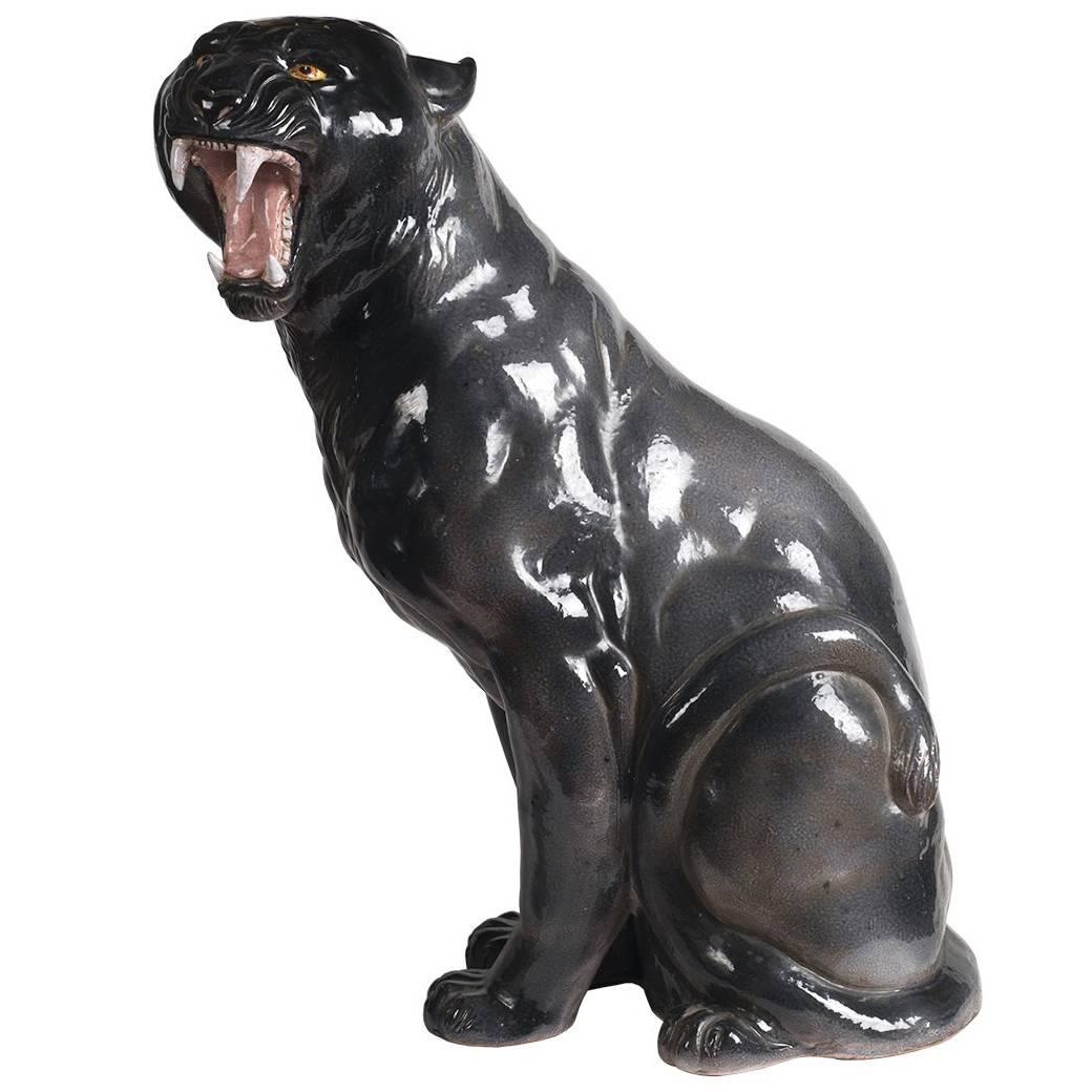 Art Deco Black Panther, Italy For Sale