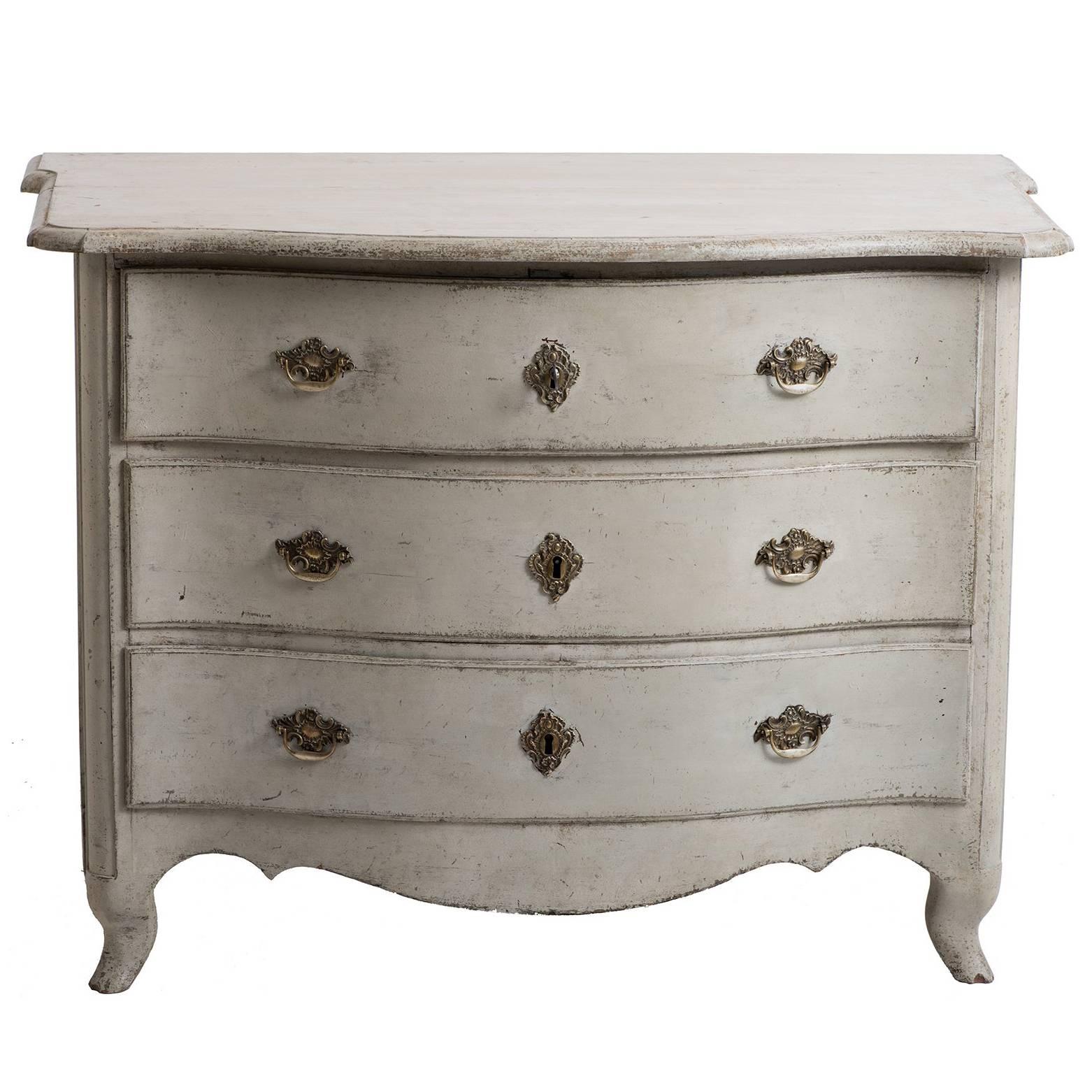 Antique Swedish, Rococo Period, Chest of Drawers, circa 1760 For Sale