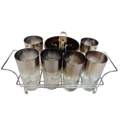 1960s Midcentury Barware Glasses Set Attributed to Dorothy Thorpe 2