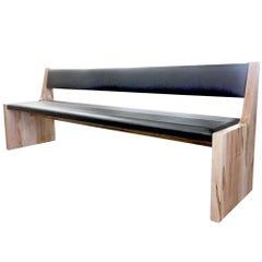 Sentient Upholstered Banquette Bench in Maple Hardwood