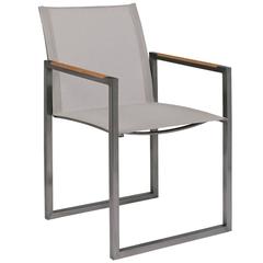 Used Grey & Teak Nnx Ninix 55 Outdoor Dining Armchair by Royal Botania, Belgium