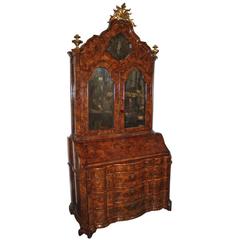 18th Century Venetian Burled Olivewood Secretaire