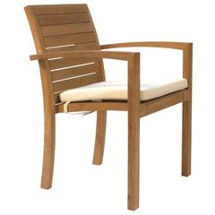 Teakwood Ixit 55 Outdoor Dining Armchair with Cushion by Royal Botania, Belgium