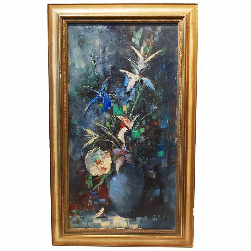 Ingfried Henze Paul Morro Oil Canvas Painting Still Life Impressionist Style