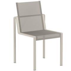 Grey Alura 47 Outdoor Stackable Dining Side Chair by Royal Botania