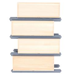 Stack Storage Four-Tier Wood Staggered Drawers 12